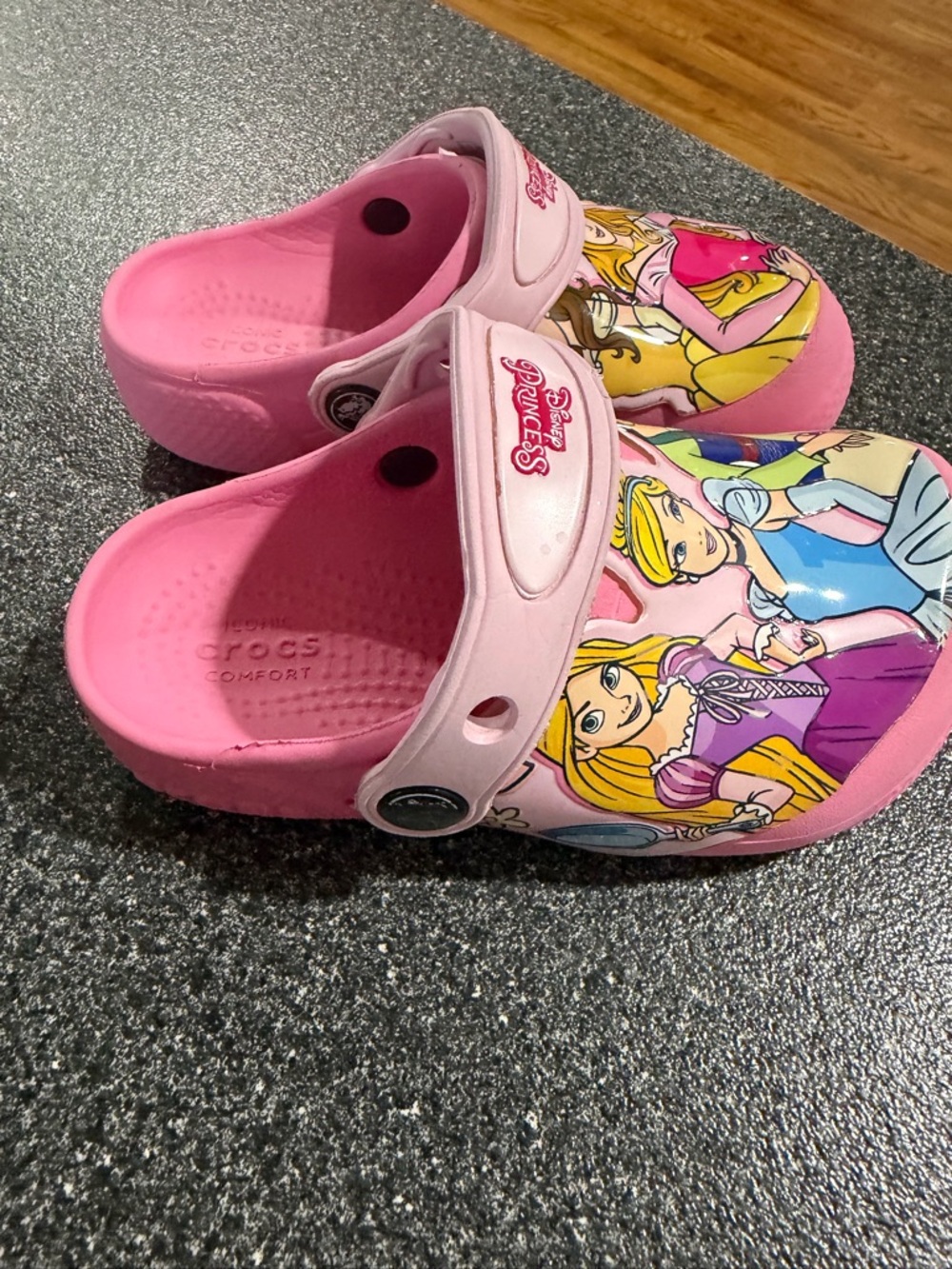 CROCS Kids Pink Disney Princess Slip-On Clogs